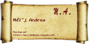 Máj Andrea névjegykártya