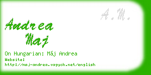 andrea maj business card