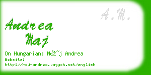 andrea maj business card